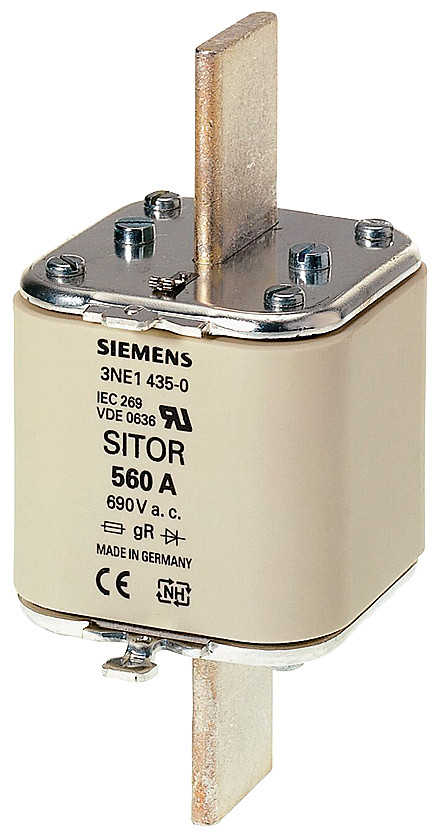 Siemens Sitor fuse smeltpatroon (mes) NH3 bovenkenmelder 710a
