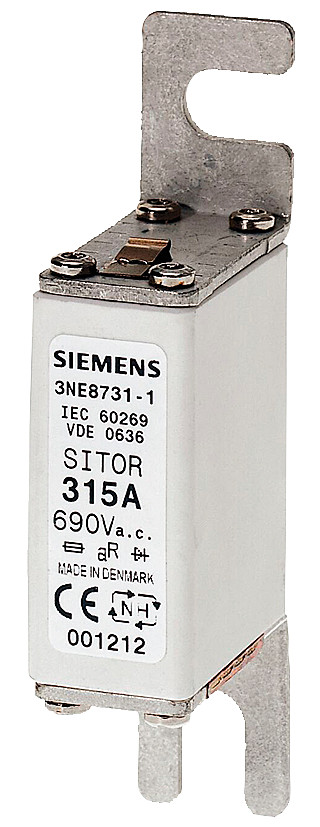 Siemens Sitor fuse smeltpatroon (mes) NH000 bovenkenmelder 250a