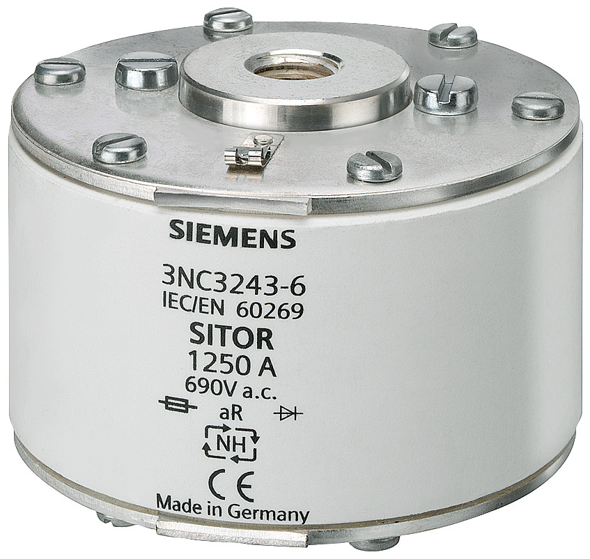 Siemens Sitor Fuse link, with female thread at both ends, NH2, in: 1250 A, ar