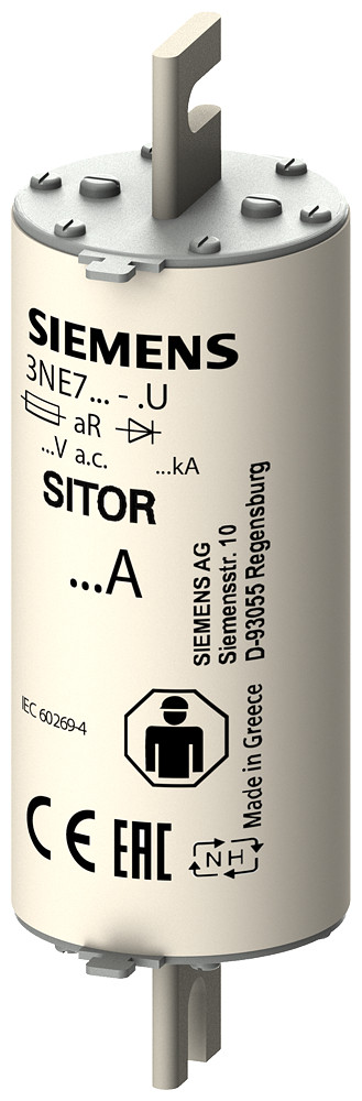 Siemens Sitor Fuse link, with slotted blade contacts, NH3, in: 630 A, ar