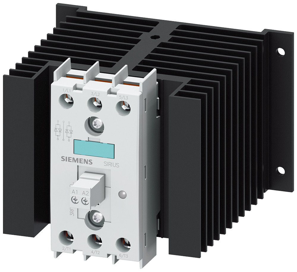 Siemens Solid-State contactor 3RF2, 3-PH. ac51 50 A 48-600 V/230 V ac 2-phase