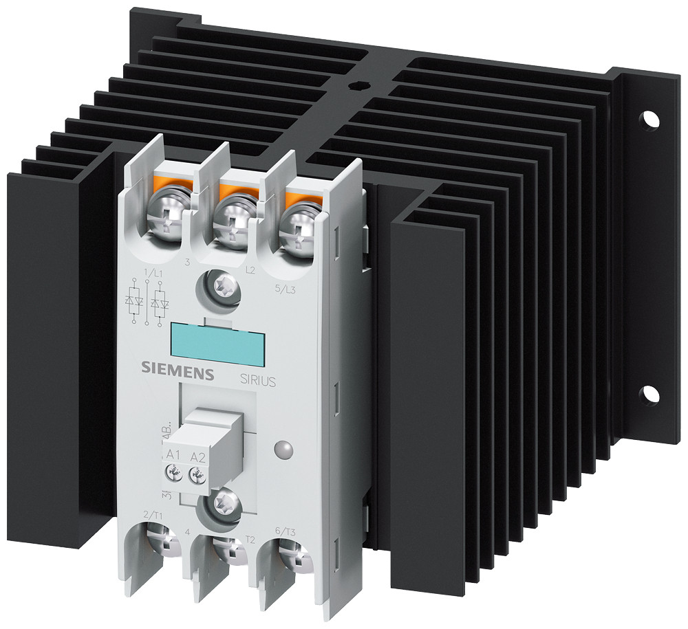 Siemens Solid-State contactor 3RF2, 3-PH. ac51 50 A 48-600 V/4-30 V DC 2-phase