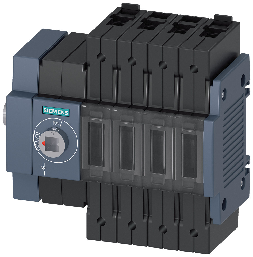 Siemens SENTRON 3KD3 Lastscheidingsschakelaar 100 A, uitv. 1, 4-polig zijaandrijving links