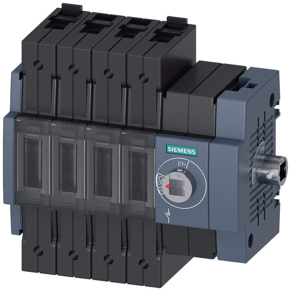 Siemens SENTRON 3KD3 Lastscheidingsschakelaar 100 A, uitv. 1, 4-polig zijaandrijving rechts