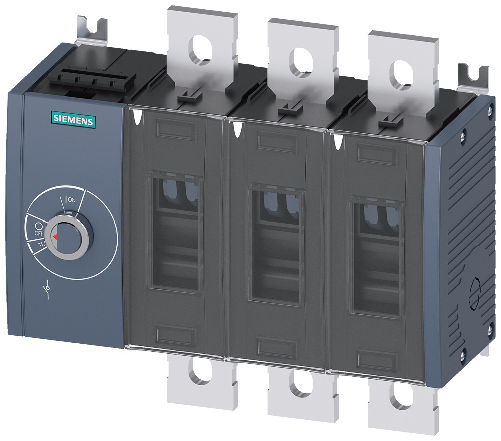 Siemens SENTRON 3KD5 Lastscheidingsschakelaar 1000 A, uitv. 4, 3-polig zijaandrijving links