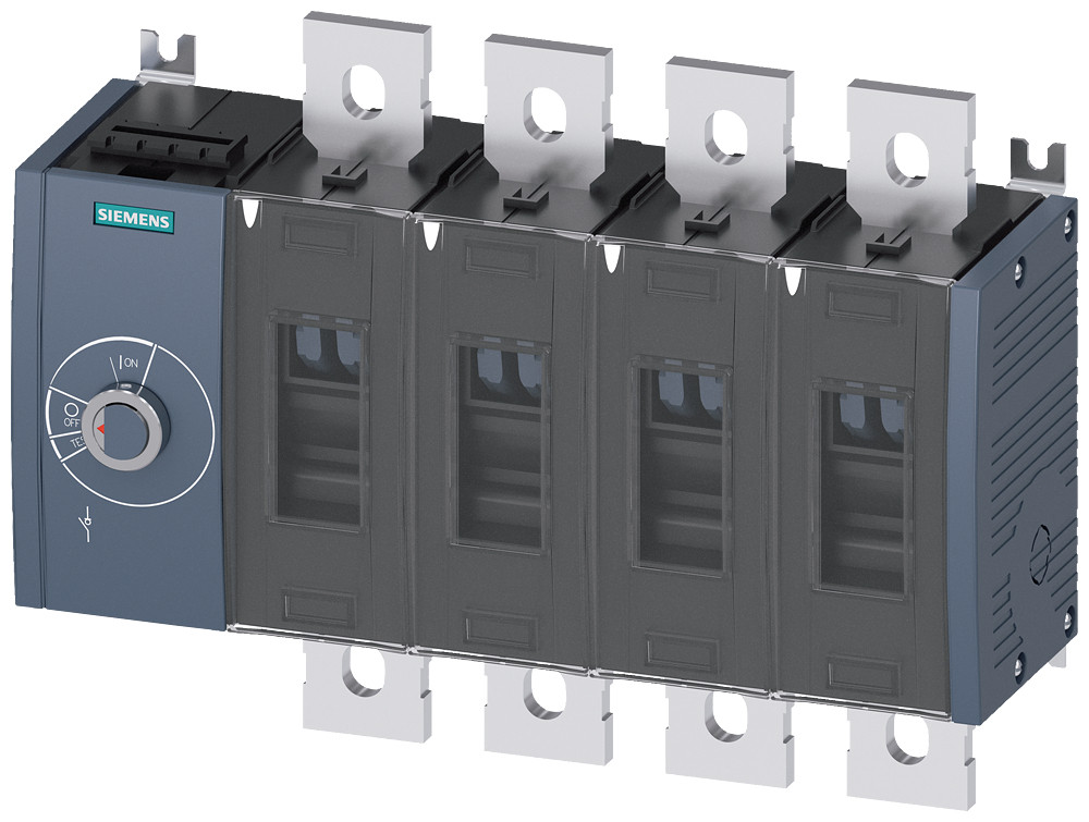Siemens SENTRON 3KD5 Lastscheidingsschakelaar 1000 A, uitv. 4, 4-polig zijaandrijving links