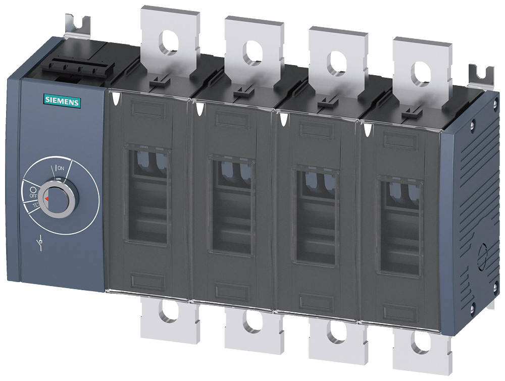 Siemens 3KD Switch disconnector, switch, size: 4, 4-pole, iu: 500 A, ue ac: 69 Siemens 3KD Switch disconnector, switch, size: 4, 4-pole, iu: 500 A, ue ac: 69