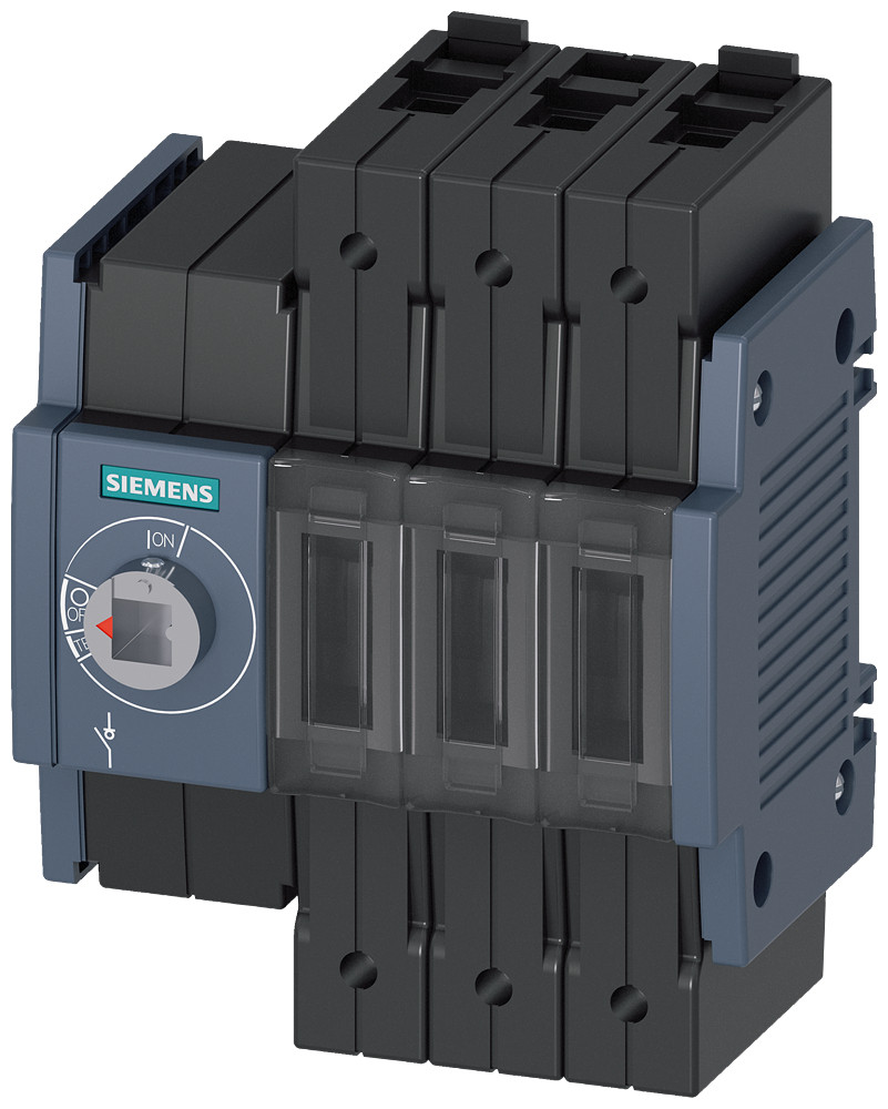 Siemens SENTRON 3KD2 Lastscheidingsschakelaar 80 A, uitv. 1, 3-polig frontaandrijving links