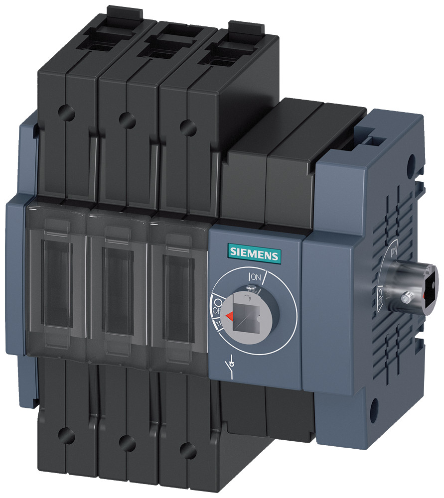 Siemens SENTRON 3KD2 Lastscheidingsschakelaar 80 A, uitv. 1, 3-polig zijaandrijving rechts