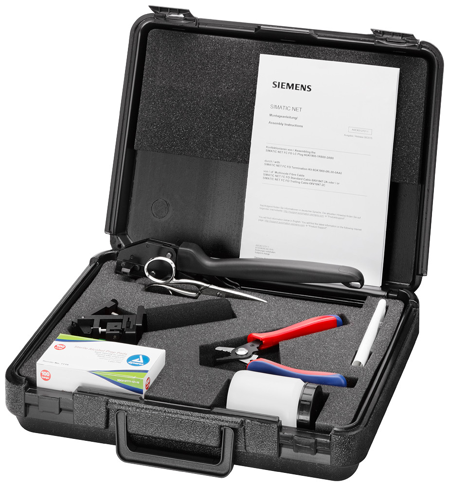 Siemens SIMATIC NET Termination Kit FC LC plug, assembly case for on-site assembly