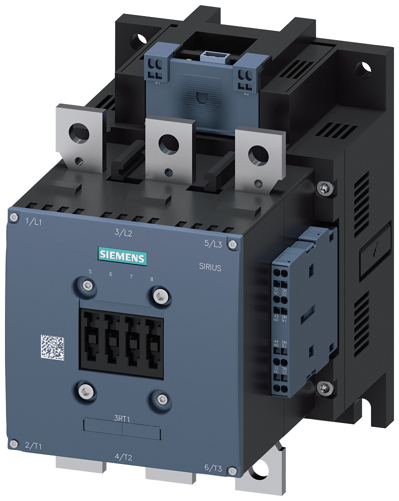 Siemens Contactor, ac-1, 500a, DC 24V, 0,7-1,25*us, 2no+2nc, 3-polig, PLC-in