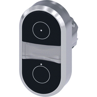 Siemens Dubbele drukknop metaal zwart zwart ip69k