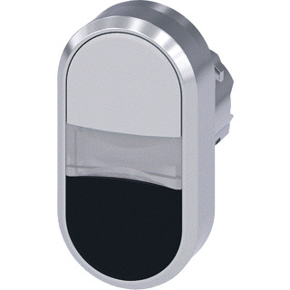 Siemens Dubbele drukknop metaal wit zwart ip69k