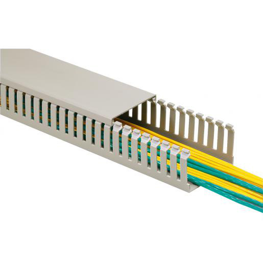 Panduit Slotted metric duct,PVC,75MM X 75MM X 2M,light gray