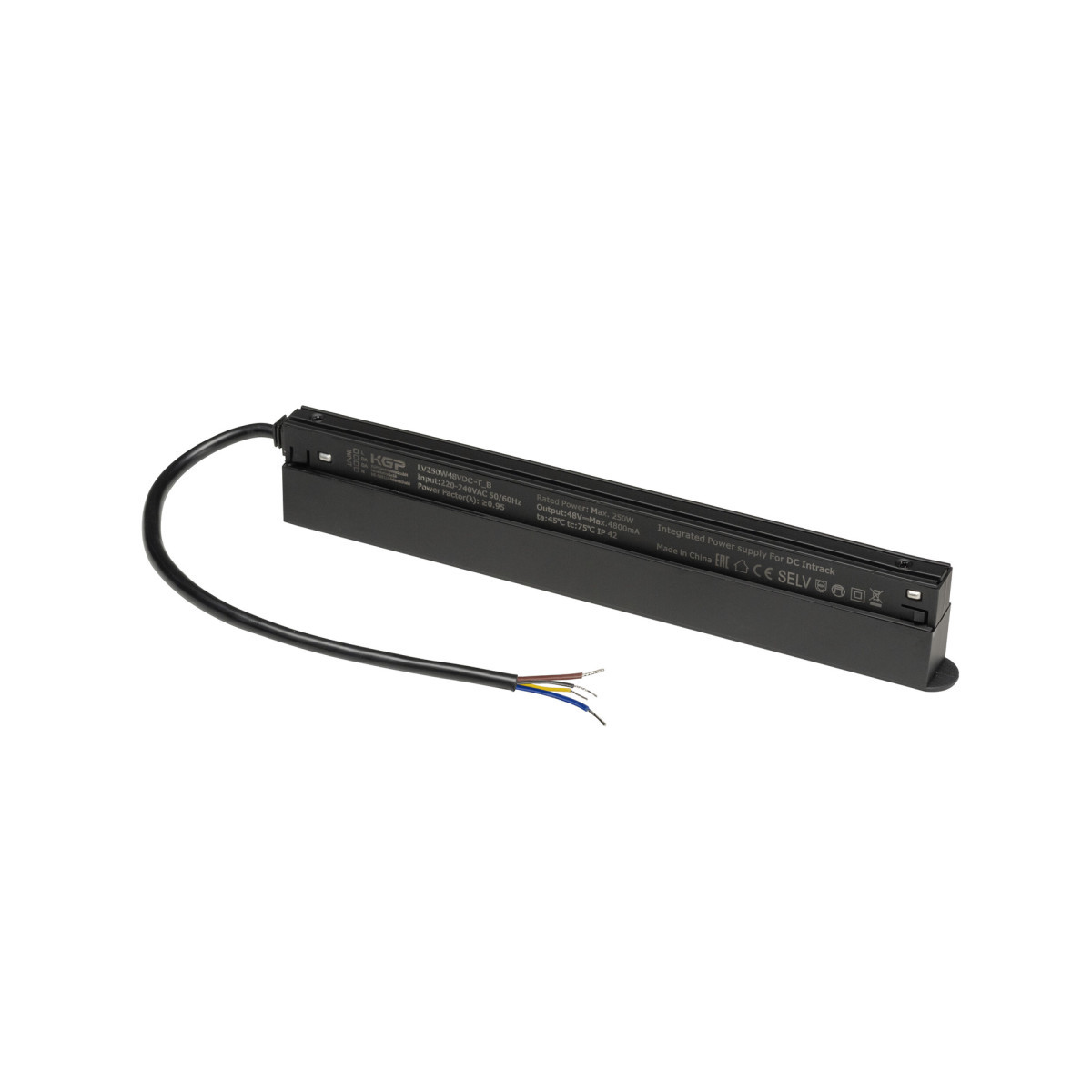 SLV 48V SYSTEM 48 V systeem, intrack led-driver, 48 V DC, 250 W, incl. 30 CM aansluit