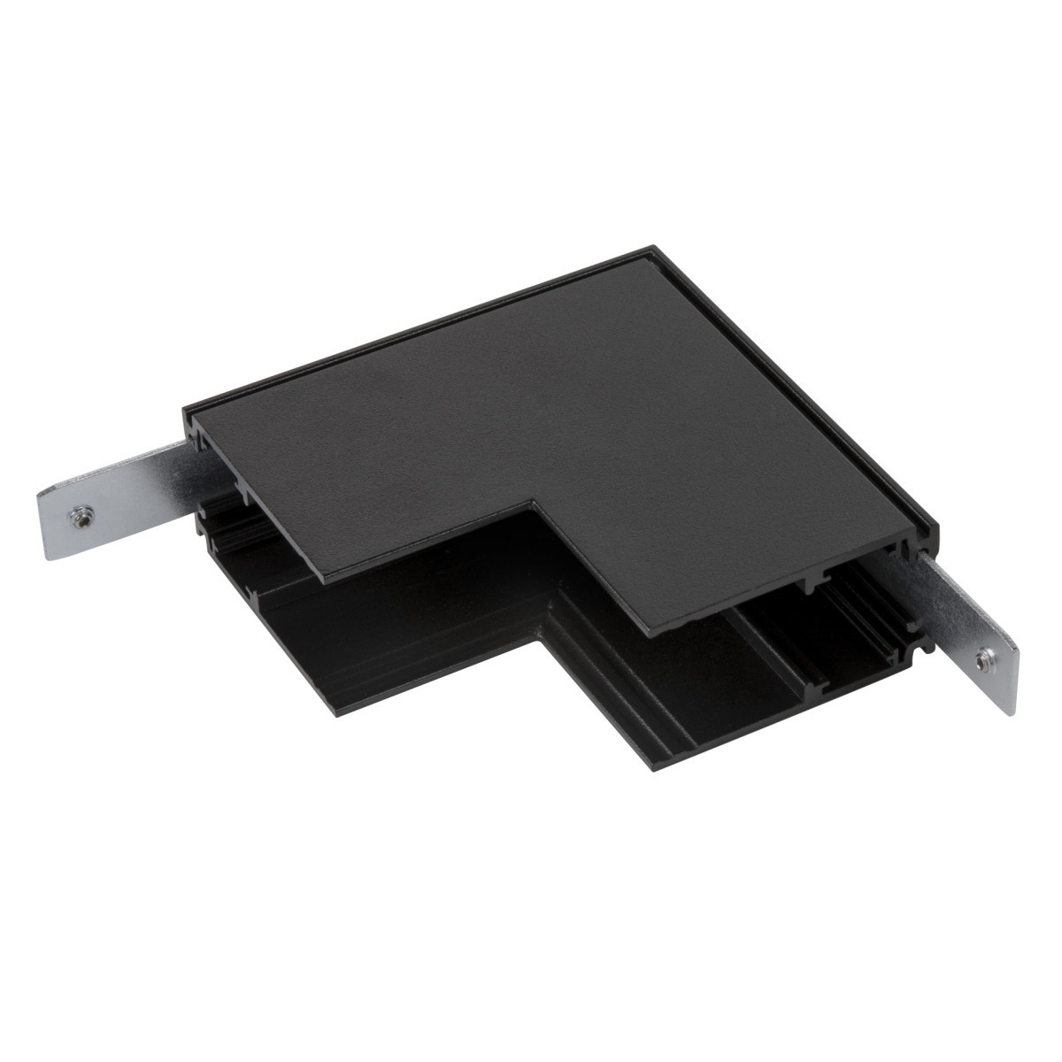 SLV 48V SYSTEM L-Verbinder mechanisch, 48V track, voor opbouwrail diep, stereo, zwart