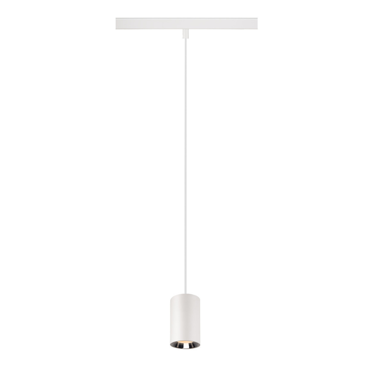 SLV 48V SYSTEM Numinos® XS 48V track dali, pendelarmatuur, wit/chroom, 8,7W, 670LM, 2