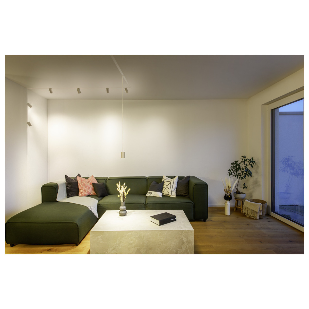 SLV 48V SYSTEM Numinos® XS 48V track dali, pendelarmatuur, wit/wit, 8,7W, 700LM, 4000