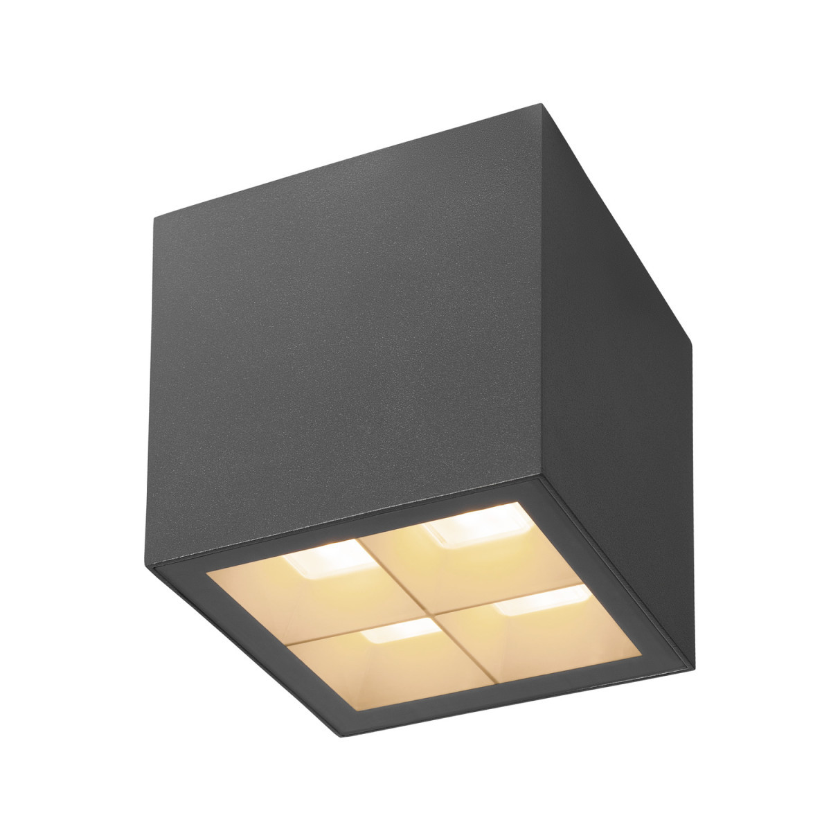 SLV CUBE S-Cube, plafondopbouwarmatuur, 2700/3000K, 15 W, phase, 80°, antraciet