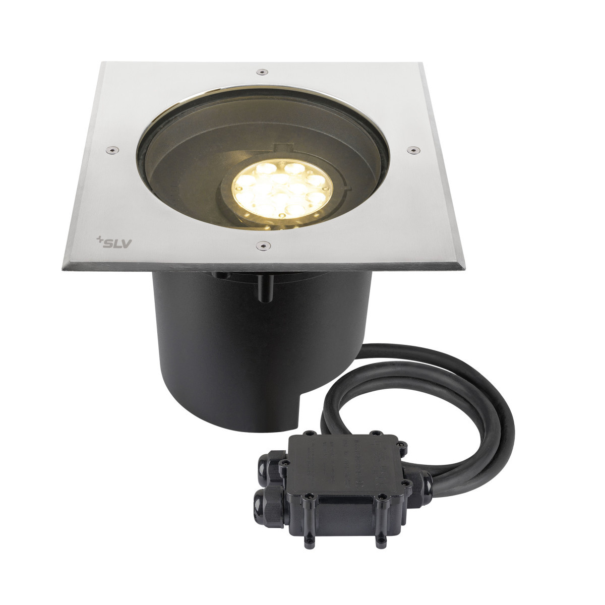 SLV DASAR Dasar® L, vloerinbouwarmatuur, asymmetrisch, 3000K, 70°/40°, ip65/ip67