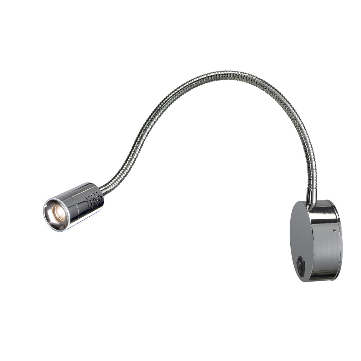 SLV DIO FLEX Dio Flex plate led-wandlamp chroom, 1x1 W, warm wit, 3000 K