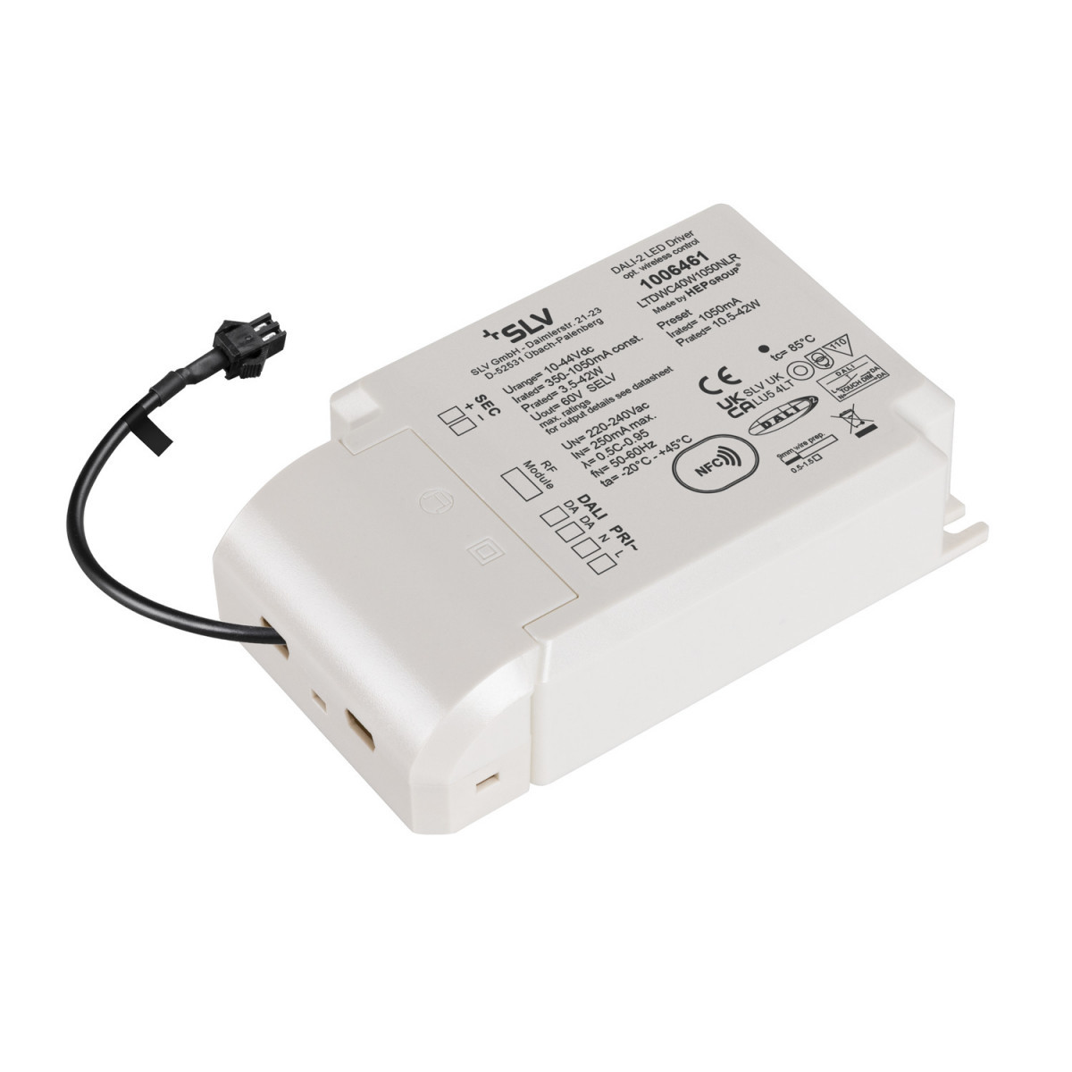 SLV Zubehör (universal) Led Bridge driver, 42W, 1050 ma voor numinos® inclusief radio-interfac