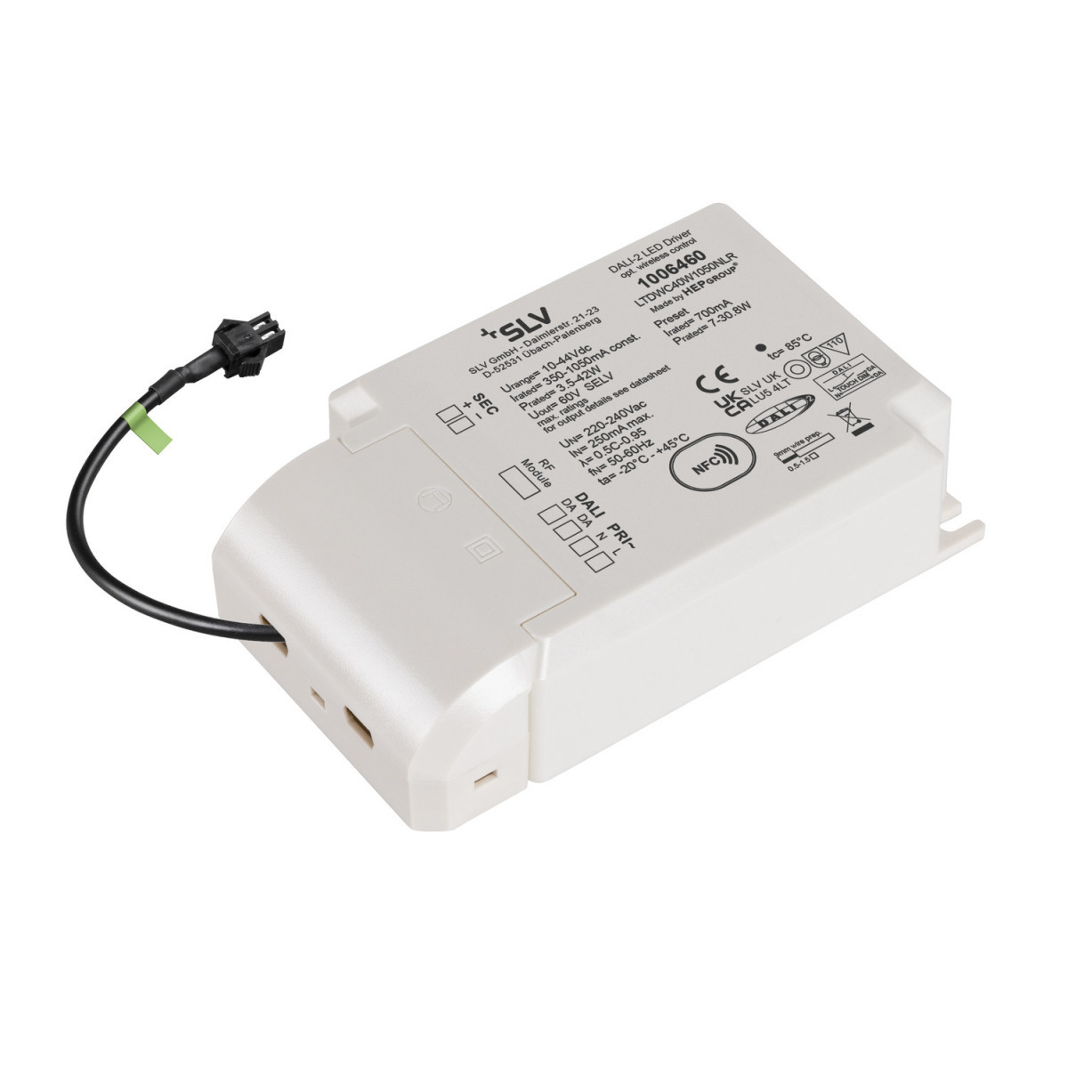 SLV Zubehör (universal) Led Bridge driver, 42W, 700 ma voor numinos® inclusief radio-interface