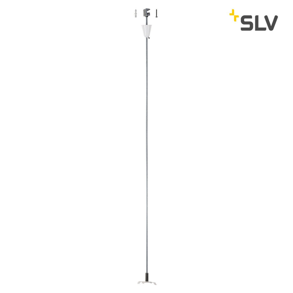 SLV S-track draadophangset stang 3F-rail wit kunststof