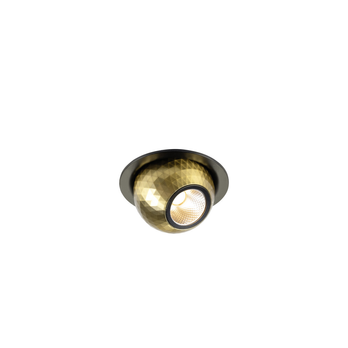 SLV DYSKO Dysko, plafondinbouwarmatuur, rond, fase, 2700K, 6,4 W, 36°, zwart/gou