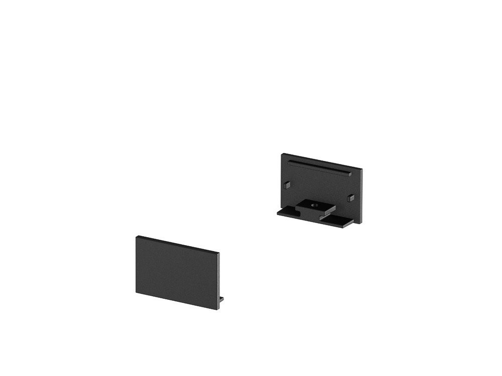 SLV Grazia toebehoor verlichting opbouwprofiel 2 stuks zwart aluminium