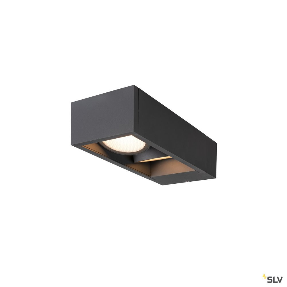 SLV ESKINA Eskina Frame WL, outdoor led wandopbouwlamp double antraciet CCT-switc