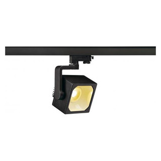 SLV Euro cube spot zwart 60° 3000K cri90 incl. 3-fase adapter
