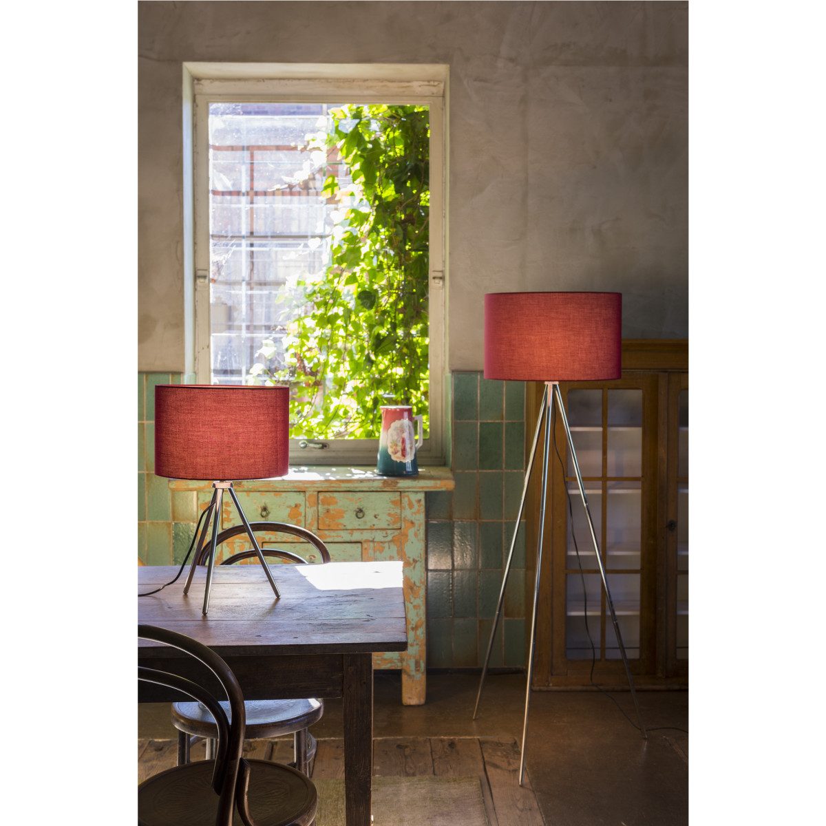 SLV FENDA Fenda E27 staande lamp, chroom , zonder kap