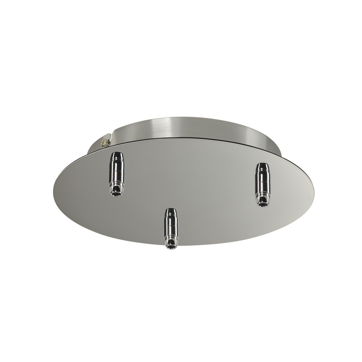 SLV FITU Plafondrozet, 3 uitgangen, rond, chroom, incl. trekontlastingen