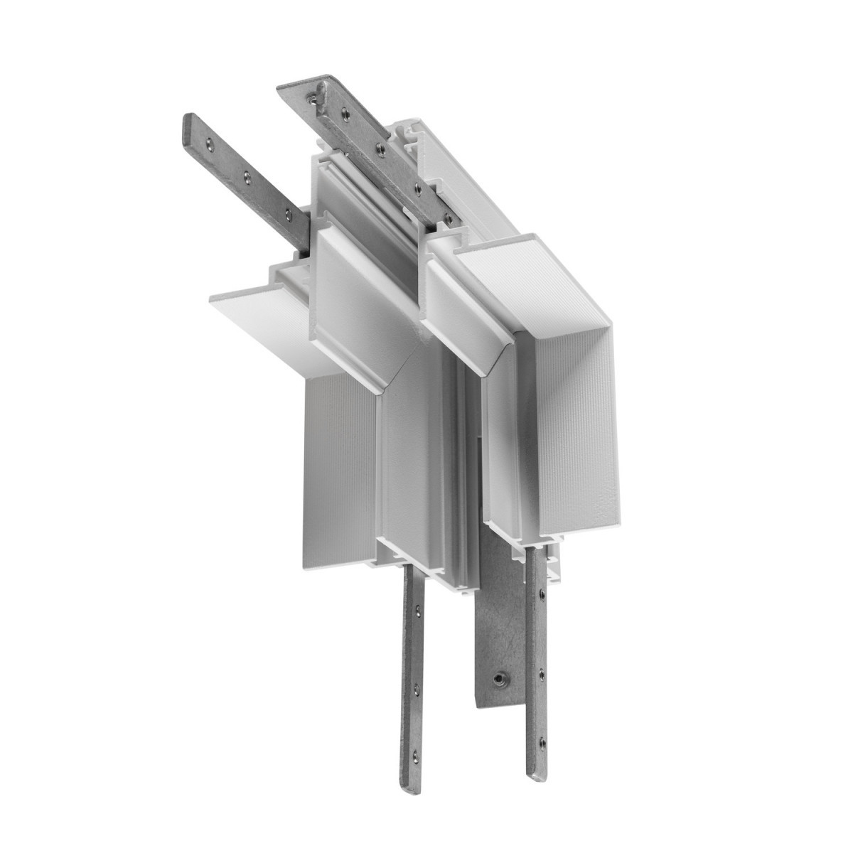 SLV 48V SYSTEM L-Verbinder mechanisch, 48V track, voor inbouwrail diep, stereo, wit