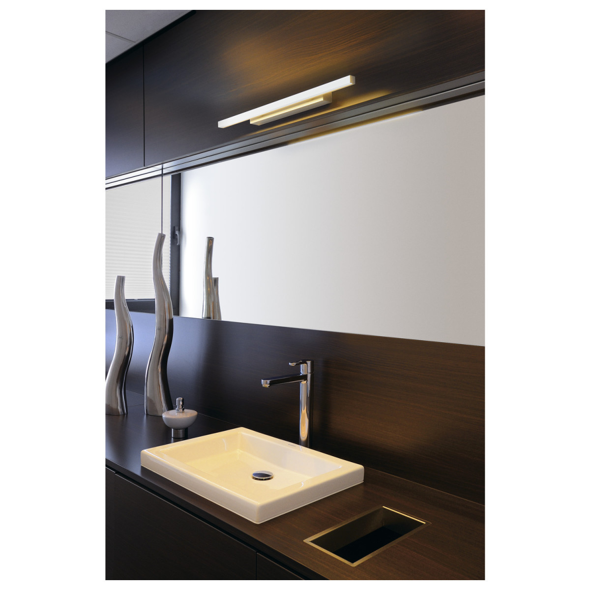 SLV GLENOS II Glenos® 60, indoor led-spiegellamp grijs CCT switch 3000/4000K
