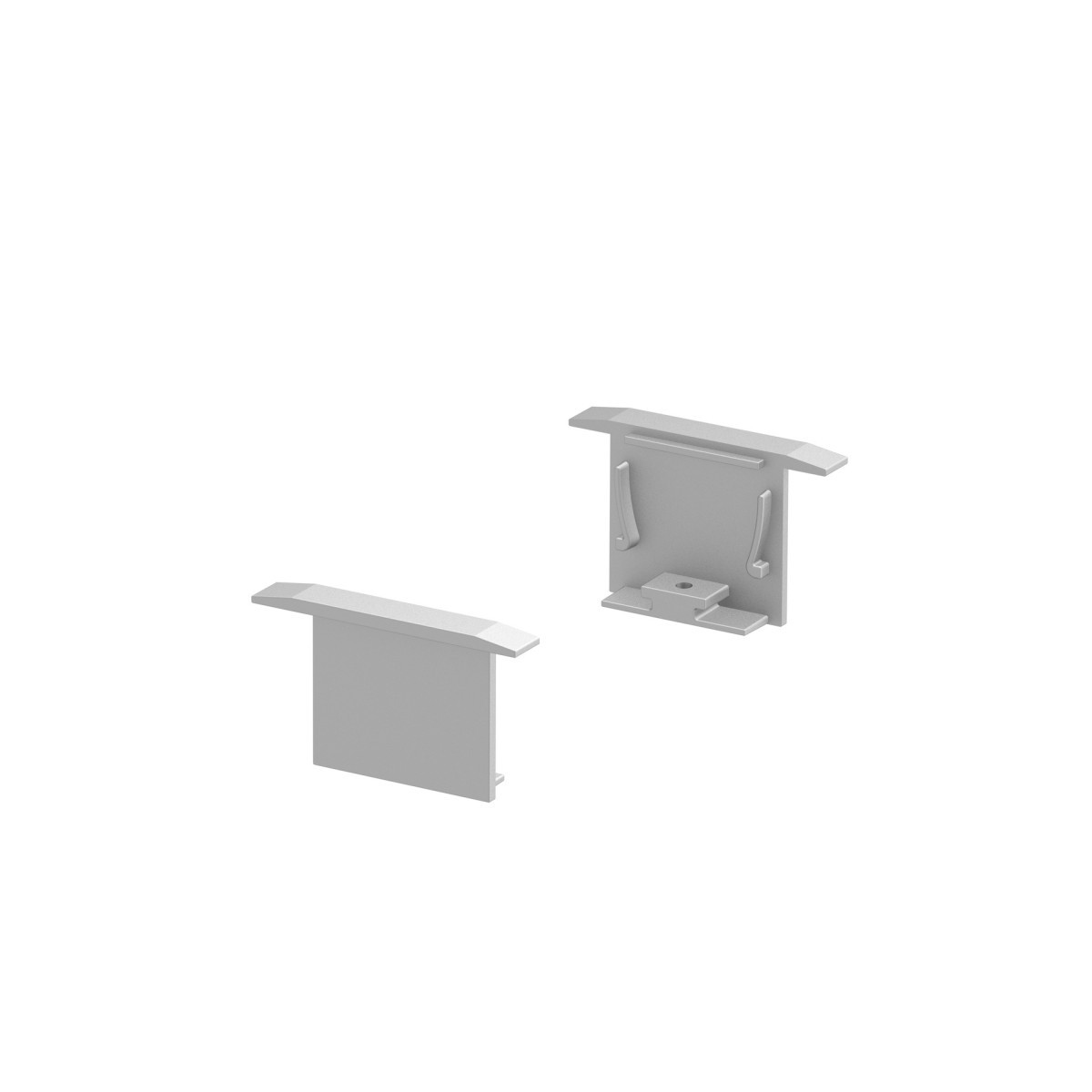 SLV GRAZIA Grazia 20 inbouwprofiel eindkappen, 2 STKS., aluminium