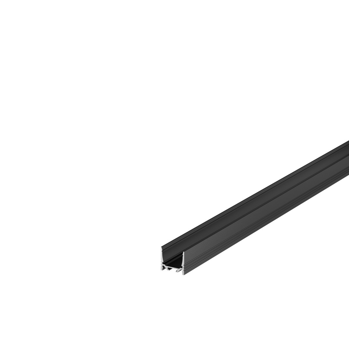 SLV GRAZIA Grazia 20 led opbouwprofiel, standaard, geribbeld, 3 M, zwart
