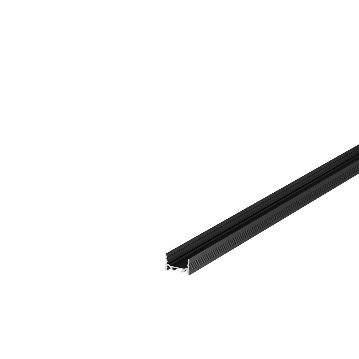 SLV GRAZIA Grazia 20 led opbouwprofiel, vlak, geribbeld, 3 M, zwart