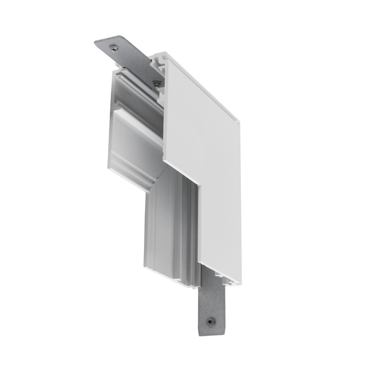 SLV 48V SYSTEM L-Verbinder mechanisch, 48V track, voor opbouwrail diep, stereo, wit