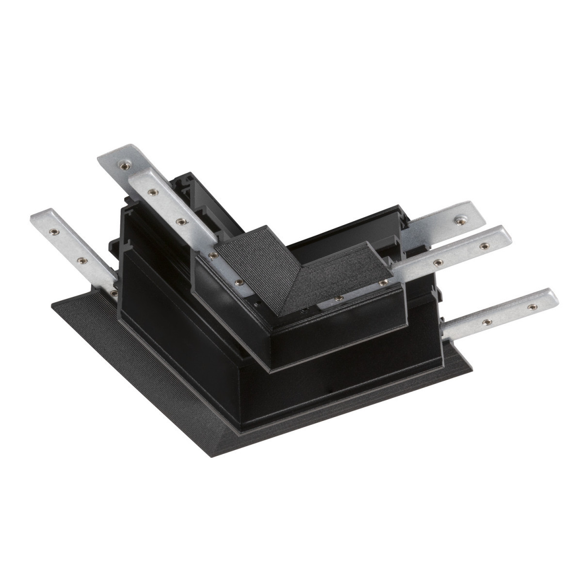 SLV 48V SYSTEM L-Verbinder mechanisch, 48V track, voor inbouwrail diep, rechts, zwart
