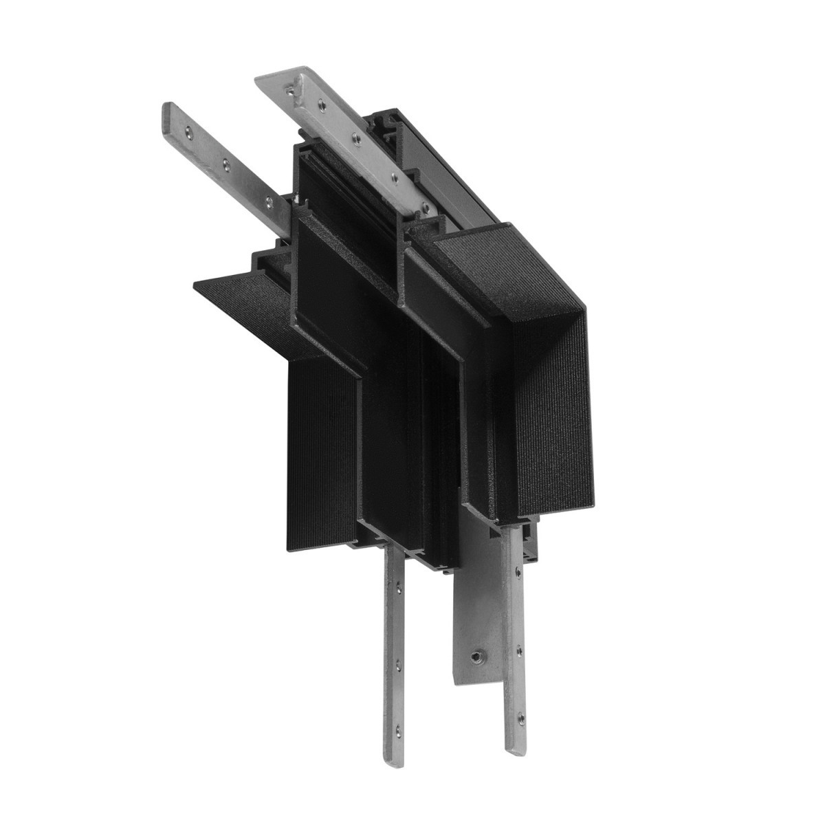 SLV 48V SYSTEM L-Verbinder mechanisch, 48V track, voor inbouwrail diep, stereo, zwart