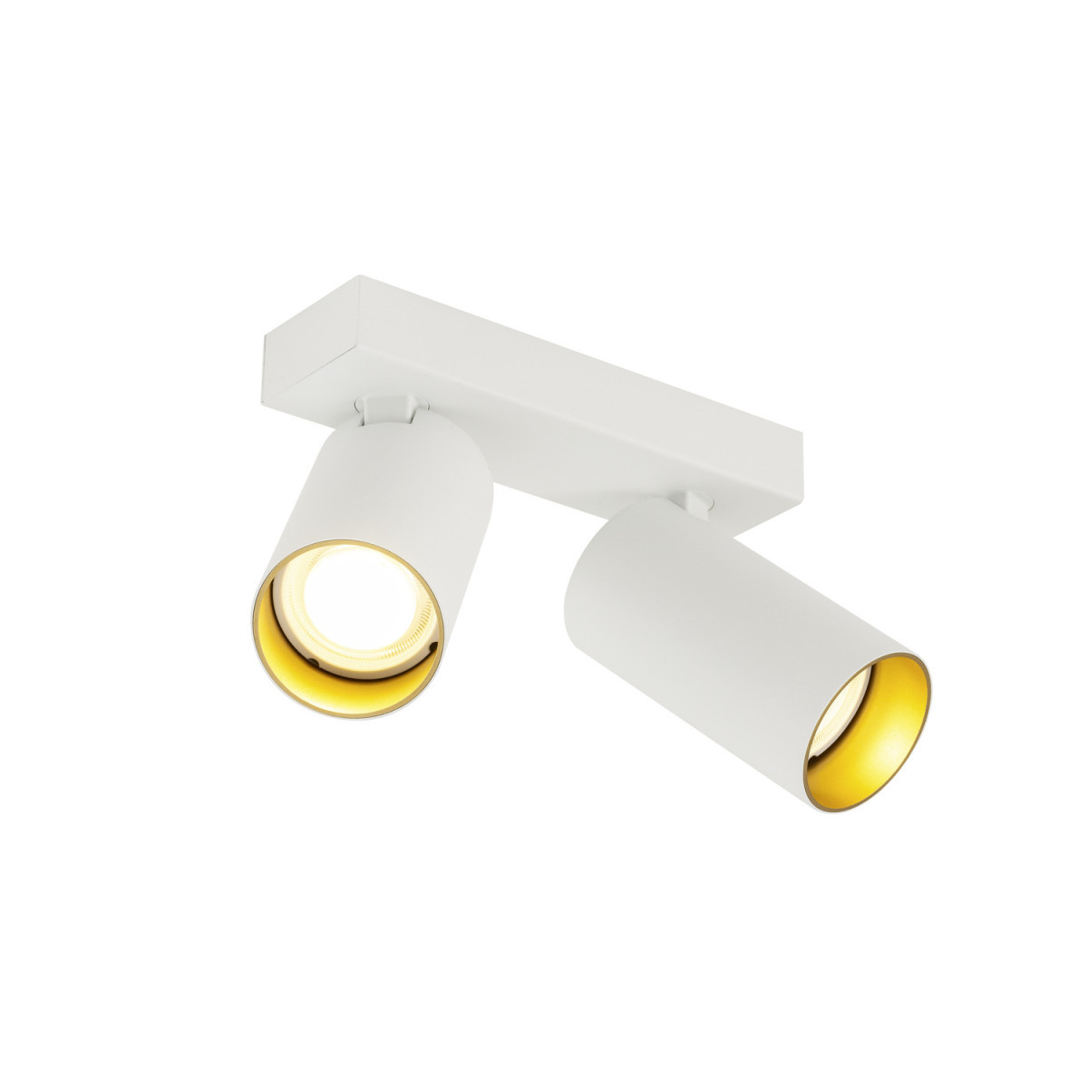 SLV KAMI Kami, plafondopbouwarmatuur, double, 2 X max.. 10 W, gu10, wit/goud