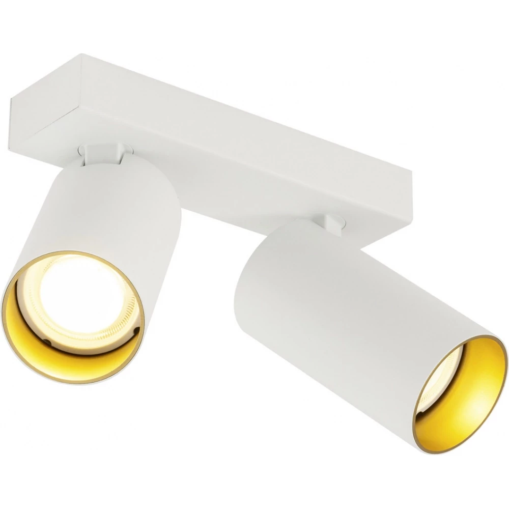 SLV KAMI Kami, plafondopbouwarmatuur, double, 2 X max.. 10 W, gu10, wit/goud