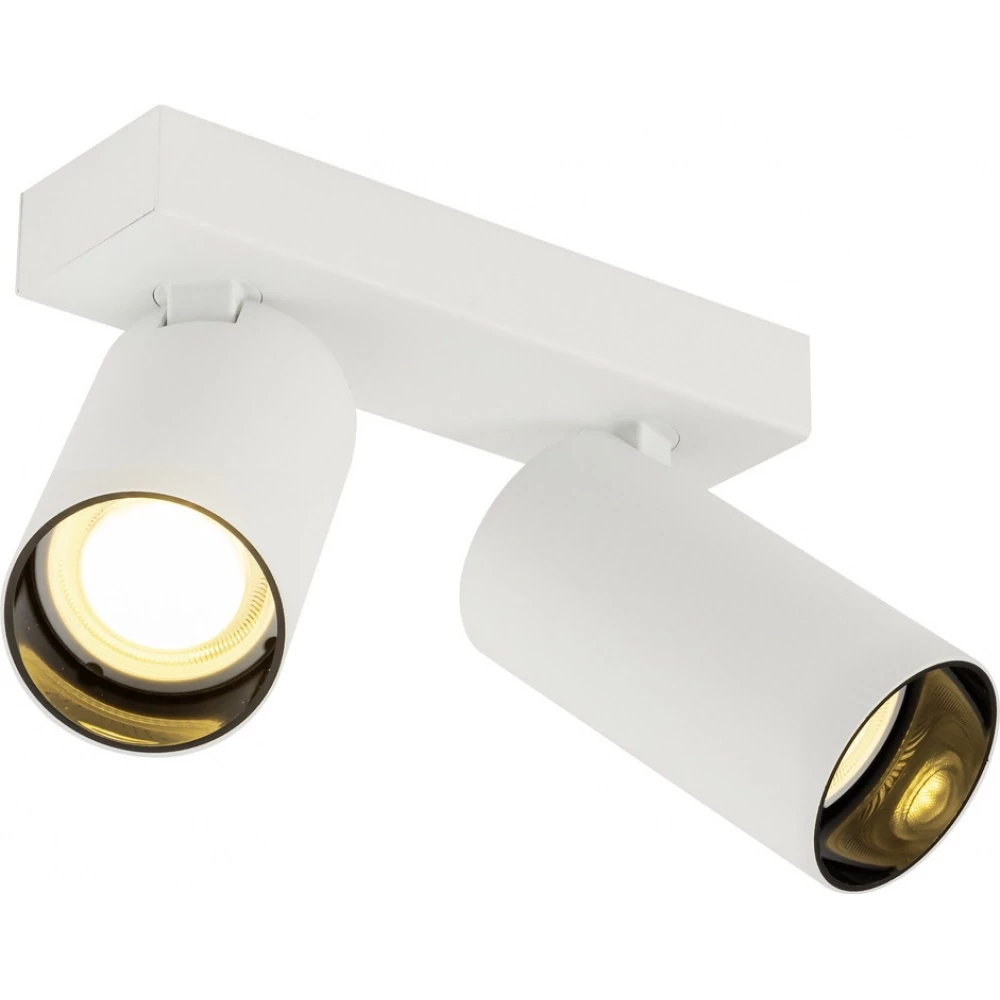 SLV KAMI Kami, plafondopbouwarmatuur, double, 2 X max.. 10 W, gu10, wit/zwart