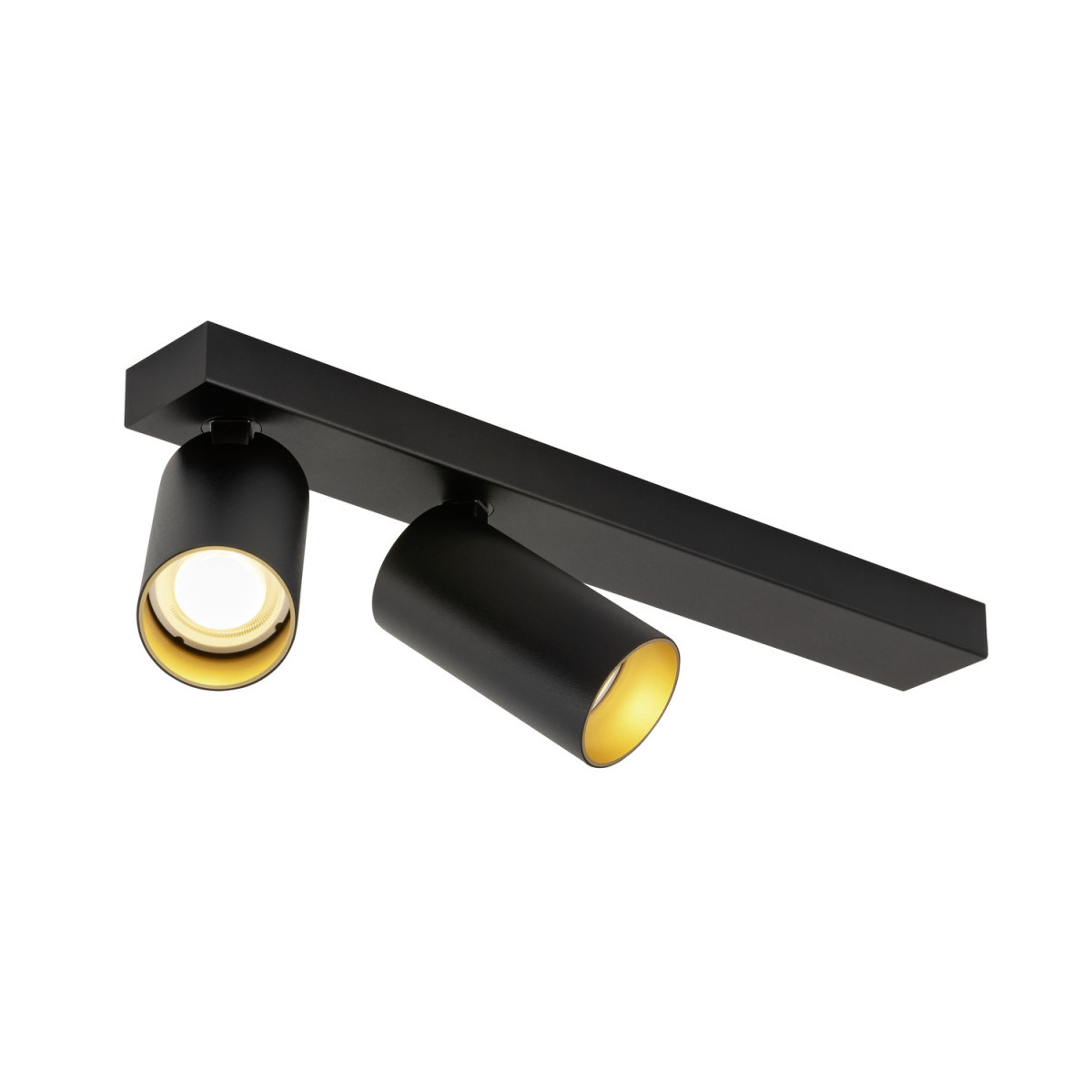 SLV KAMI Kami, plafondopbouwarmatuur, double, long, 2 X max.. 10 W, gu10, zwart