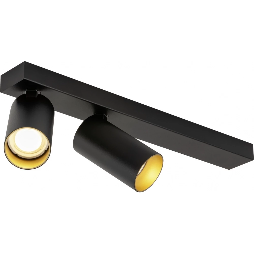 SLV KAMI Kami, plafondopbouwarmatuur, double, long, 2 X max.. 10 W, gu10, zwart