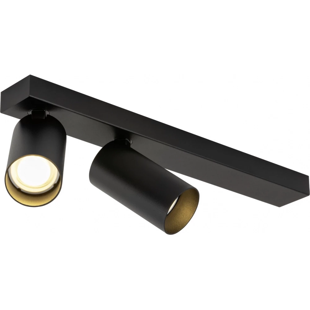 SLV KAMI Kami, plafondopbouwarmatuur, double, long, 2 X max.. 10 W, gu10, zwart