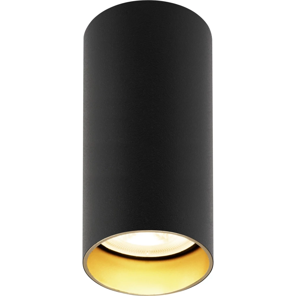 SLV Kami plafond single zwart/goud 1X gu10