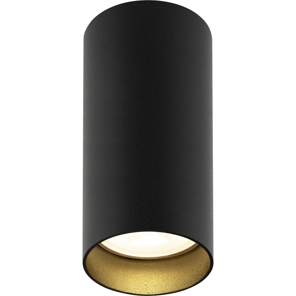 SLV Kami plafond single zwart/zwart 1X gu10